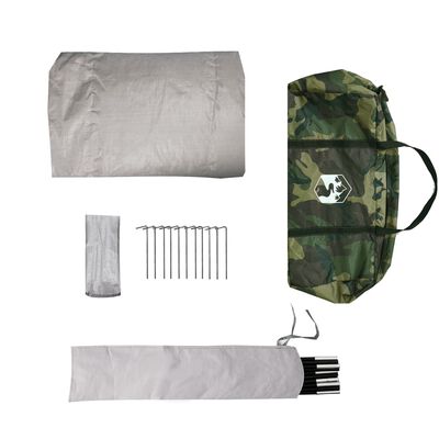 vidaXL Tente de pêche 5 personnes camouflage imperméable