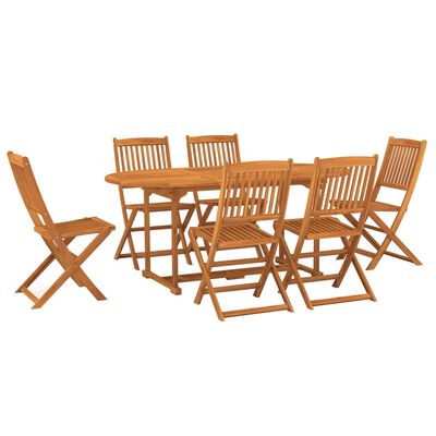 vidaXL Ensemble à manger de jardin 7 pcs bois massif d'acacia