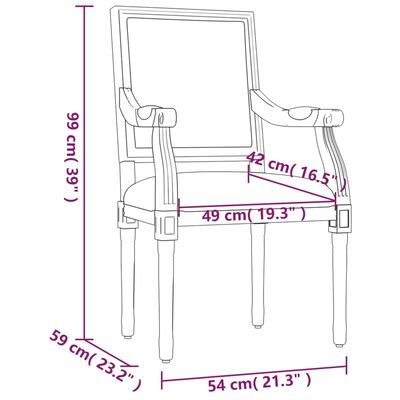 vidaXL Fauteuil gris clair 54x59x99 cm velours