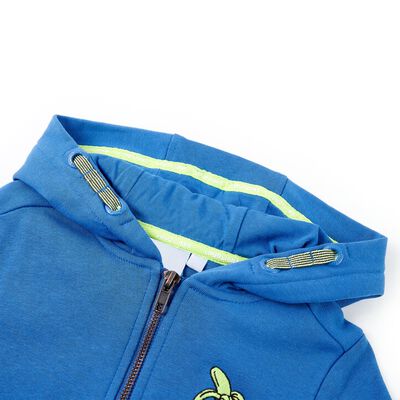 Sweat à capuche zippé pour enfants bleu 92