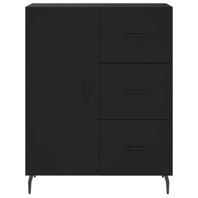 vidaXL Buffet haut Noir 69,5x34x180 cm Bois d'ingénierie