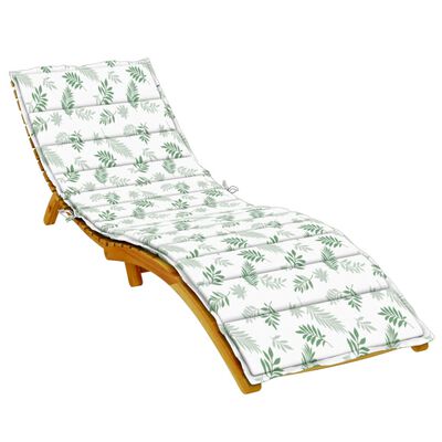 vidaXL Coussin de chaise longue motif de feuilles tissu oxford