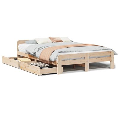 vidaXL Cadre de lit sans matelas 140x190 cm bois de pin massif