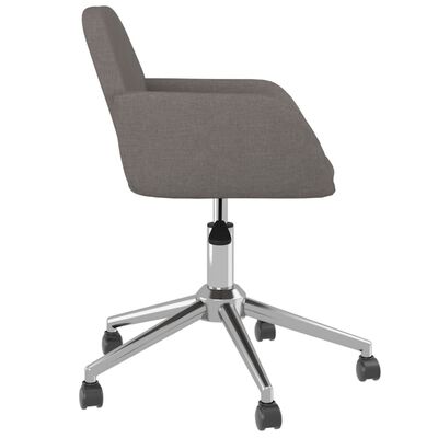 vidaXL Chaise pivotante de bureau Gris foncé Tissu