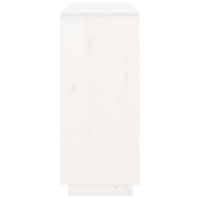 vidaXL Buffet Blanc 104,5x34x80 cm Bois massif de pin