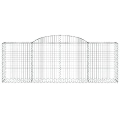 vidaXL Paniers à gabions arqués 25 pcs 300x50x100/120 cm fer galvanisé