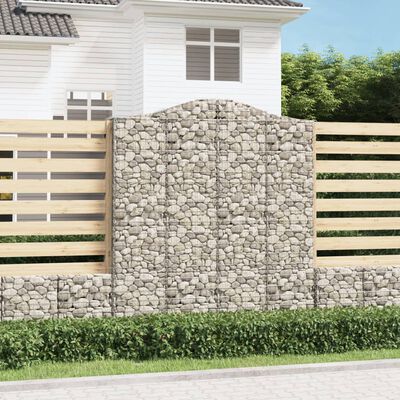 vidaXL Paniers à gabions arqués 12 pcs 200x50x220/240 cm Fer galvanisé