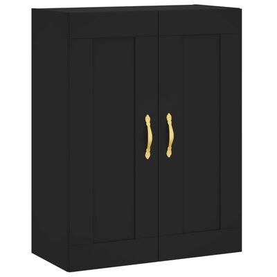 vidaXL Buffet haut Noir 69,5x34x180 cm Bois d'ingénierie