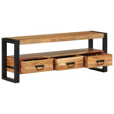 vidaXL Meuble TV 120x30x45 cm bois d'acacia massif