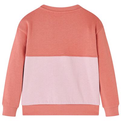 Sweat-shirt enfants bloc de couleurs rose 128