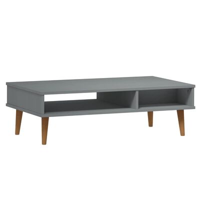 vidaXL Table basse MOLDE Gris 100x55x31 cm Bois de pin massif