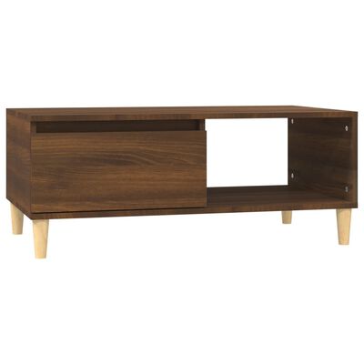 vidaXL Table basse Chêne marron 90x50x36,5 cm Bois d'ingénierie