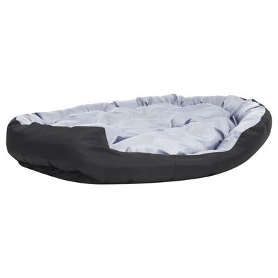 vidaXL Coussin réversible lavable pour chien Gris et noir 150x120x25cm