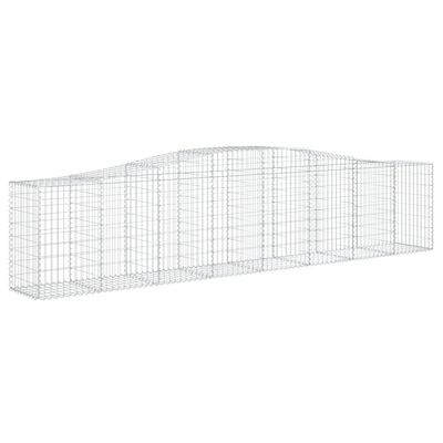 vidaXL Paniers à gabions arqués 9 pcs 400x50x80/100 cm Fer galvanisé