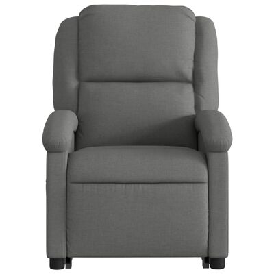 vidaXL Fauteuil inclinable de massage électrique Gris foncé Tissu