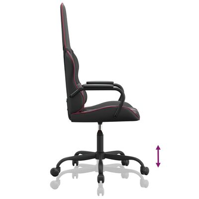 vidaXL Chaise de jeu Noir et rouge bordeaux Similicuir