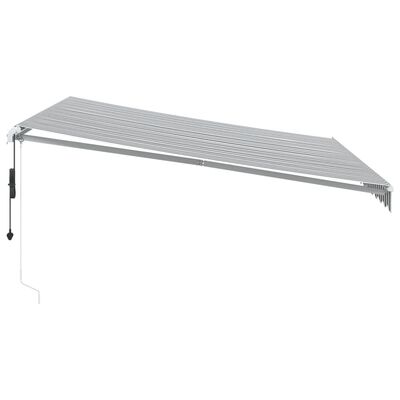 vidaXL Auvent rétractable automatique anthracite et blanc 400x300 cm