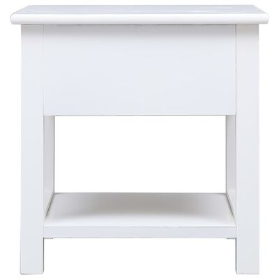 vidaXL Table d'appoint Blanc 40x40x40 cm Bois de Paulownia