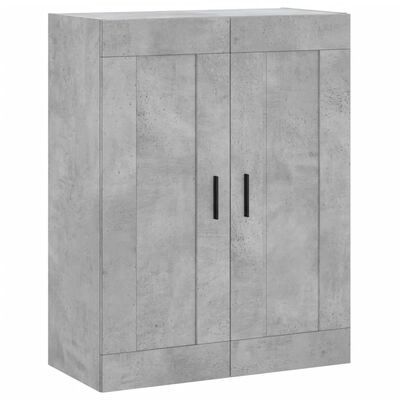 vidaXL Buffet haut Gris béton 69,5x34x180 cm Bois d'ingénierie