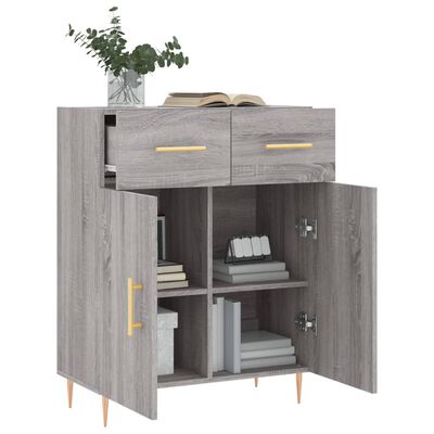 vidaXL Buffet sonoma gris 69,5x34x90 cm bois d'ingénierie