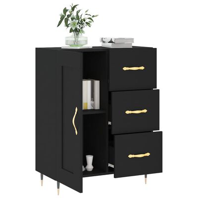 vidaXL Buffet noir 69,5x34x90 cm bois d'ingénierie