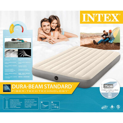 Intex Lit pneumatique Dura-Beam Standard Single-High 152x203x25 cm