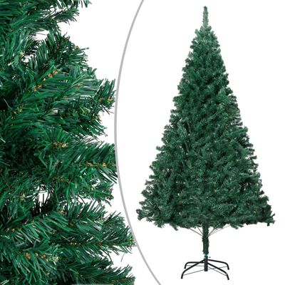 vidaXL Arbre de Noël artificiel pré-éclairé et boules vert 120 cm PVC