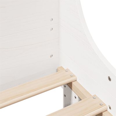 vidaXL Cadre de lit sans matelas blanc 90x200 cm bois de pin massif