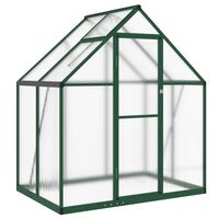 vidaXL Serre avec cadre de base vert 169x114x195 cm aluminium