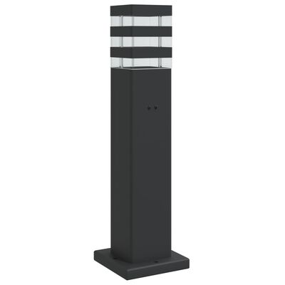 vidaXL Lampadaire d'extérieur avec sortie noir 50 cm aluminium