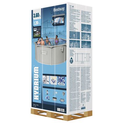 Bestway Piscine encadrée hors sol ronde Hydrium 360x120 cm