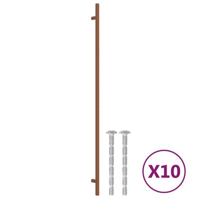 vidaXL Poignées d'armoire 10 pcs bronze 480 mm acier inoxydable