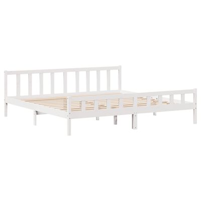 vidaXL Cadre de lit sans matelas blanc 180x200 cm bois massif de pin