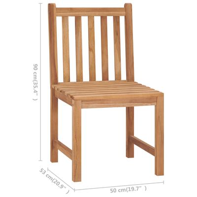 vidaXL Chaises de jardin lot de 8 avec coussins Bois de teck massif