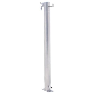 vidaXL Colonne à eau de jardin 60 cm acier inoxydable rond