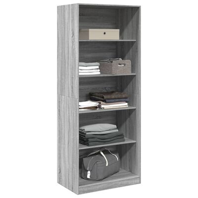 vidaXL Garde-robe sonoma gris 80x50x200 cm bois d'ingénierie