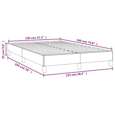 vidaXL Cadre de lit sans matelas taupe 120x190 cm tissu