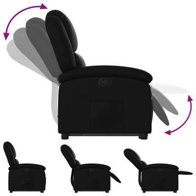 vidaXL Fauteuil inclinable Noir Similicuir