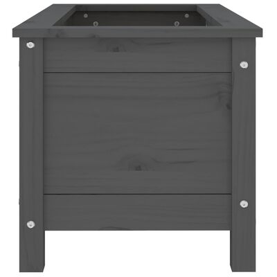 vidaXL Jardinière gris 82,5x40x39 cm bois massif de pin