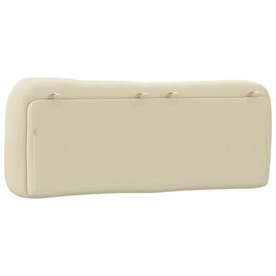 vidaXL Coussin de tête de lit crème 140 cm tissu