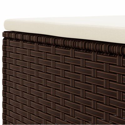 vidaXL Salon de jardin 6 pcs avec coussins Marron Résine tressée