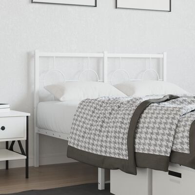 vidaXL Tête de lit métal blanc 120 cm