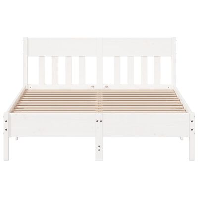 vidaXL Cadre de lit sans matelas blanc 150x200 cm bois de pin massif