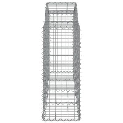 vidaXL Paniers à gabions arqués 18 pcs 200x50x100/120 cm fer galvanisé