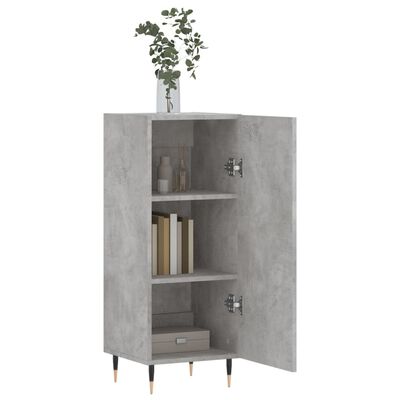 vidaXL Buffet Gris béton 34,5x34x90 cm Bois d'ingénierie