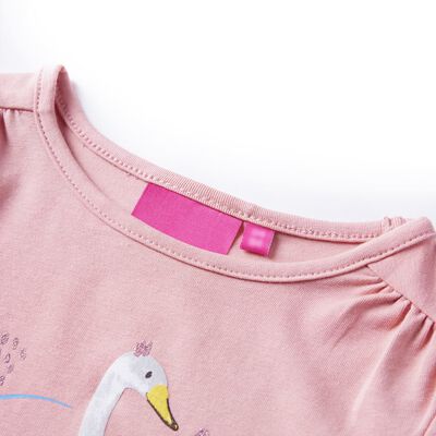 T-shirt enfants à manches longues rose clair 116