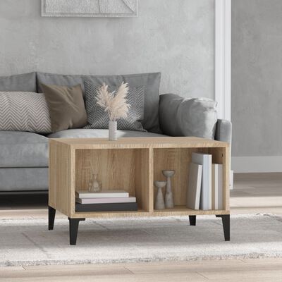 vidaXL Table basse Chêne sonoma 60x50x36,5 cm Bois d'ingénierie