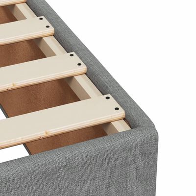 vidaXL Sommier à lattes de lit avec matelas Gris clair 100x200cm Tissu