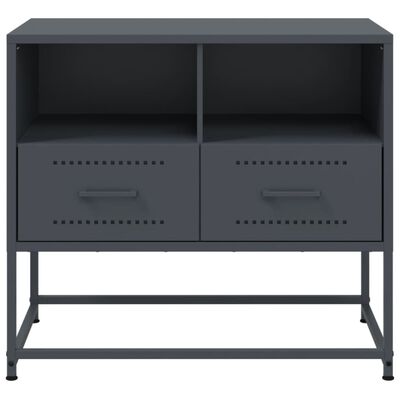 vidaXL Meuble TV anthracite 68x39x60,5 cm acier