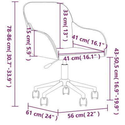 vidaXL Chaises pivotantes à manger lot de 2 Noir Velours